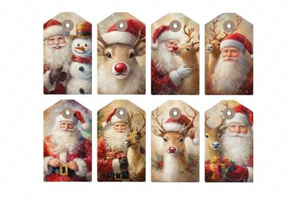 A Designer's Review of Folk Floral Christmas Tag Graphics
