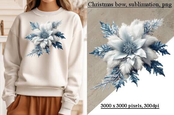 A Designer's Take on the Blue Christmas Bow for Embroidery