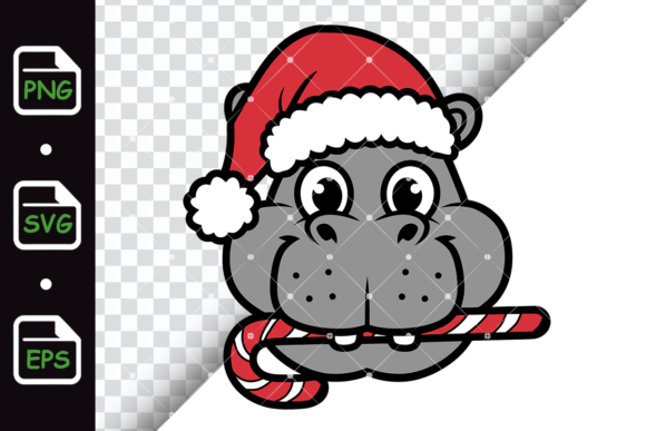 A Festive Hippo Graphic for Editorial Design