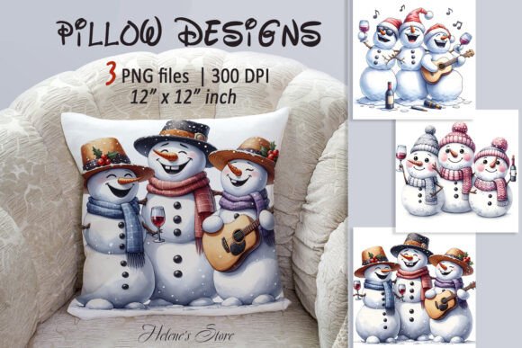 A Festive, Musical Snowmen Trio Perfect for Holiday Embroidery