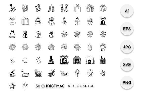 A Modern Designer's Review of Christmas Element Draw Black Graphics