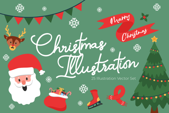A Pastel Christmas Graphics Set for Product Creators