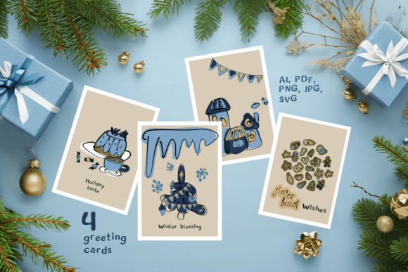 Charming Christmas Cookies Graphics for Creative Projects