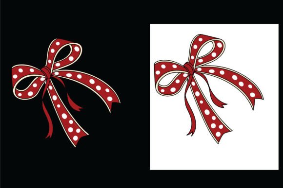 Christmas Bow Vintage Style: A Charming Graphics Asset