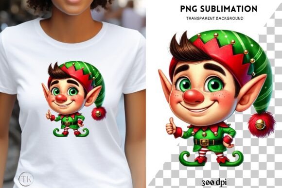 Christmas Elf Graphics for Sublimation and Crafting
