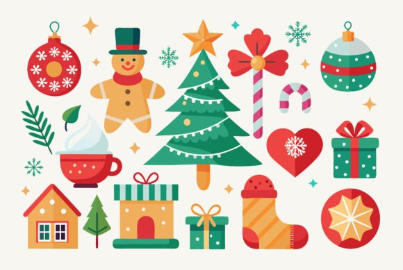 Christmas Festive Elements: A Graphics Collection for Holiday Designers