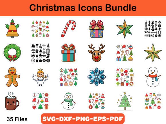 Christmas Icons Bundle: A Versatile Graphics and Illustrations Set