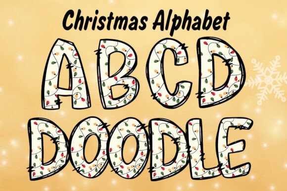 Christmas Light Alphabet: A Festive Graphics Asset