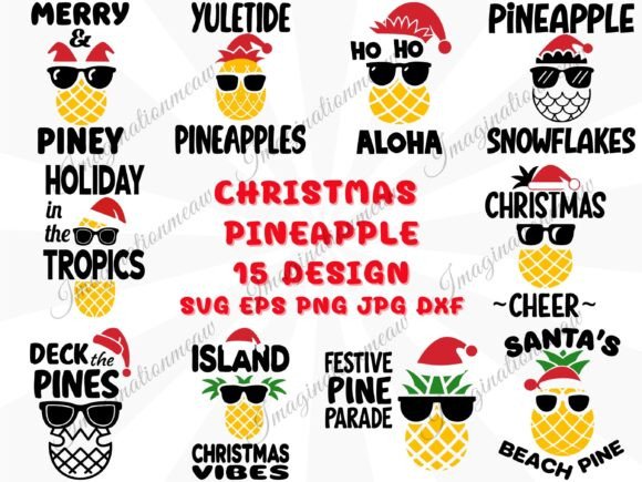 Christmas Pineapple SVG: A Tropical Twist for Holiday Graphics