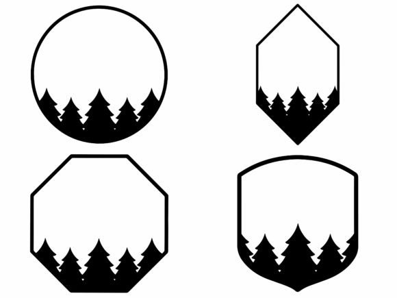 Christmas Spruce Frame Graphics for Seasonal Branding