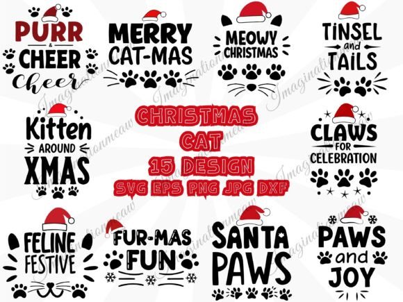 Cute Christmas Cats Svg: A Festive Graphics Bundle