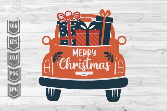 Elevating Your Content with a Christmas Truck Graphics Illustration
