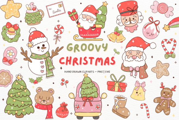 Groovy Christmas Graphics for Vibrant Local Business Branding