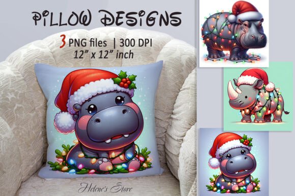 Review: Cute Christmas Animals Pillow Design Set for Graphics