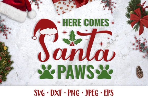 Santa Paws Graphics for Festive Dog Blogs