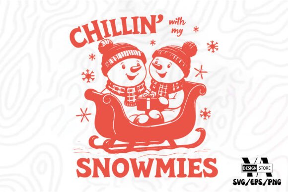 Vintage Christmas Snowman Graphics for Editorial Design